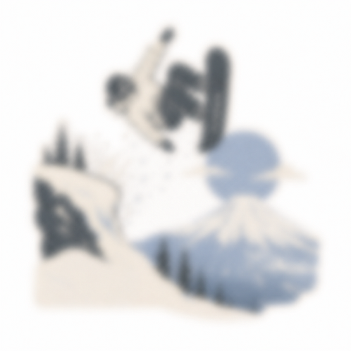 Snava Niseko Snowboard Trick Sticker featuring colorful snowboard design and bold graphics for winter sports enthusiasts.