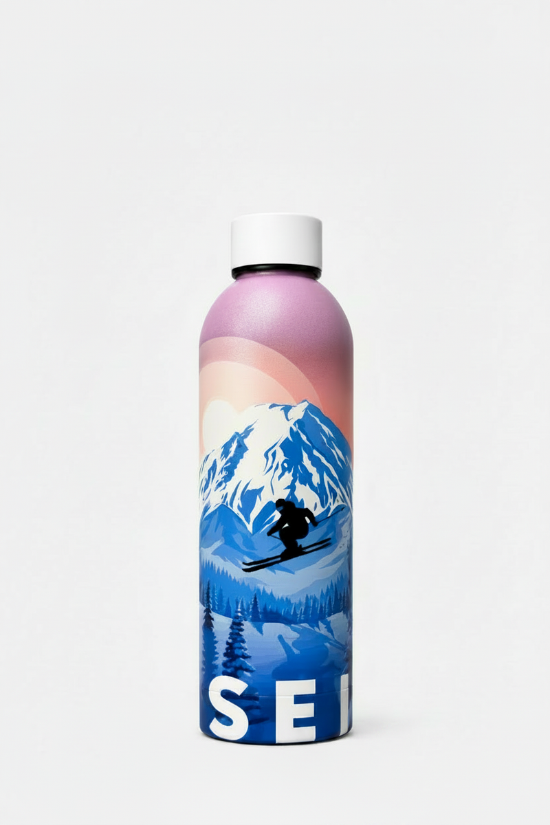 Niseko Skier Bottle Sunset