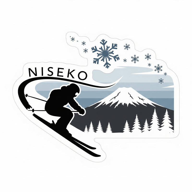 Niseko Skier Winter Sticker