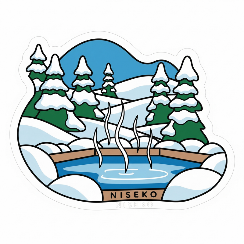 Niseko Onsen Spring Sticker