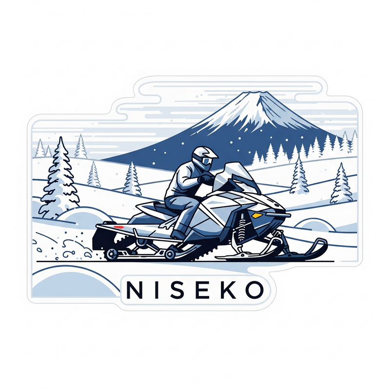 Niseko Snowmobile Sticker