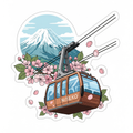 Niseko Gondola Cherry Blossom Sticker